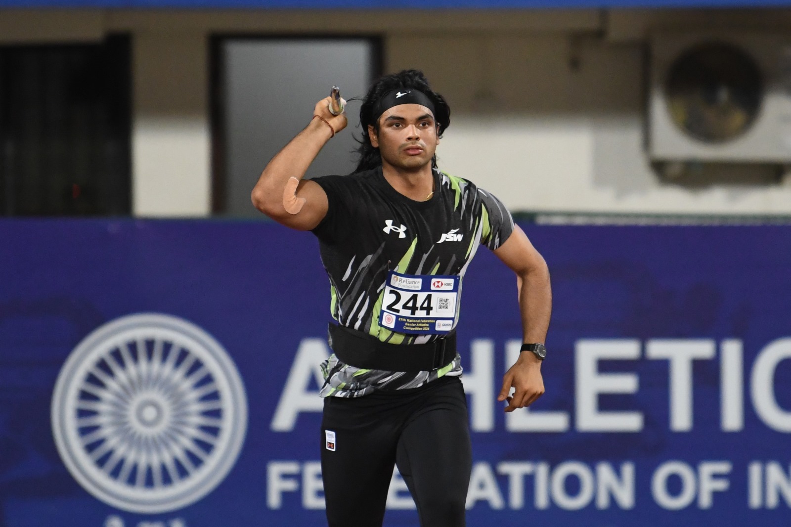 Neeraj Chopra is all in at Athletics Kids Cup.